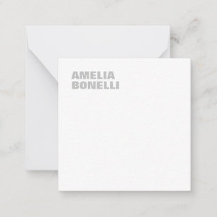 Modern Grått White Fold Minimalist-Professionell Anteckningskort