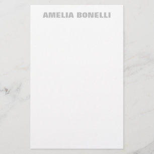 Modern Grått White Fold Minimalist-Professionell Brevpapper