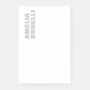Modern Grått White Fold Minimalist-Professionell Post-it Block