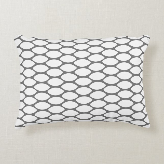 Modern Grått White Mönster accent Pillow Prydnadskudde (Framsidan)