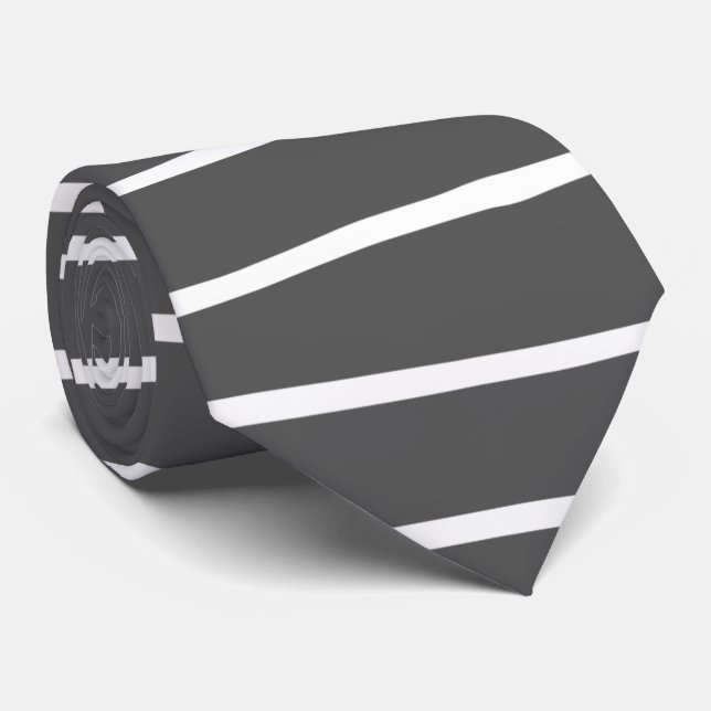 Modern grått white mönster för honom slips (Rullad)
