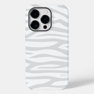 Modern Grått White Zebra tryck Personlig