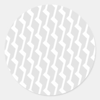 Modern Grått Zigzag Round Stickers Runt Klistermärke