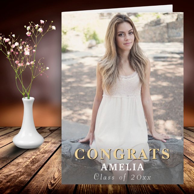 Modern Gratulerar Fullt Photo Studenten Kort (Skapare uppladdad)