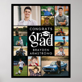 Modern Gratulerar Grad 14-fotosamlingstyp med fet  Poster