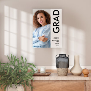 Modern Gratulerar Grad Photo Namn 2023 Studenten Poster