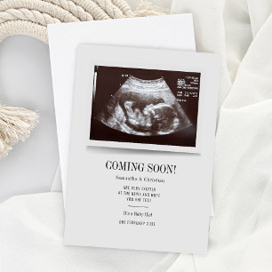 Modern Gravid för ultraljudsfoto Inbjudningar