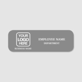 Modern Gray Custom Business Name Tag Namnbricka