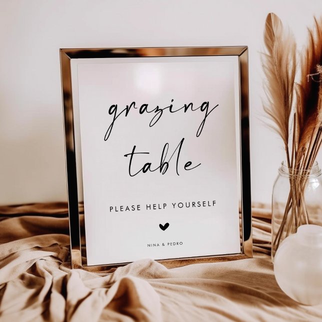 Modern Grazing Table Sign for Wedding Poster (Skapare uppladdad)