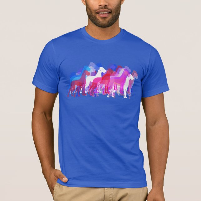Modern Great Dane Group rosa t-shirt (Framsida)