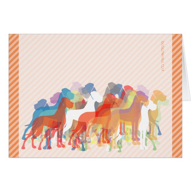 Modern Great dane-gruppen OBS Kort (Framsidan Horizontal)