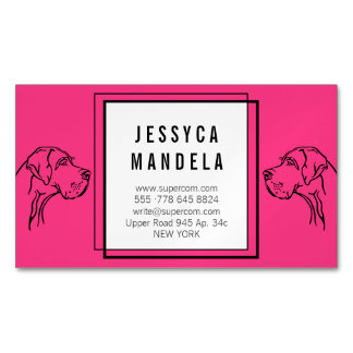 Modern Great dane Teckning Magnetiska Visitkort