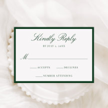 Modern Green Border Wedding