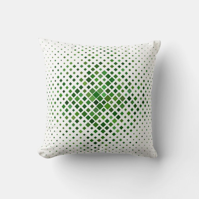 Modern Green Geometric Pattern Throw Pillow Kudde (Framsida)