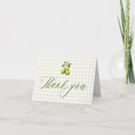 Modern Green Gingham Perfect Pair Bridal Shower Tack Kort