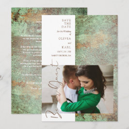 Modern Green Gold Be Our Guest Photo Couple