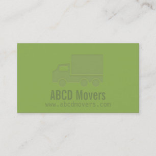 Modern Green Mover Company Boktryck Visitkort