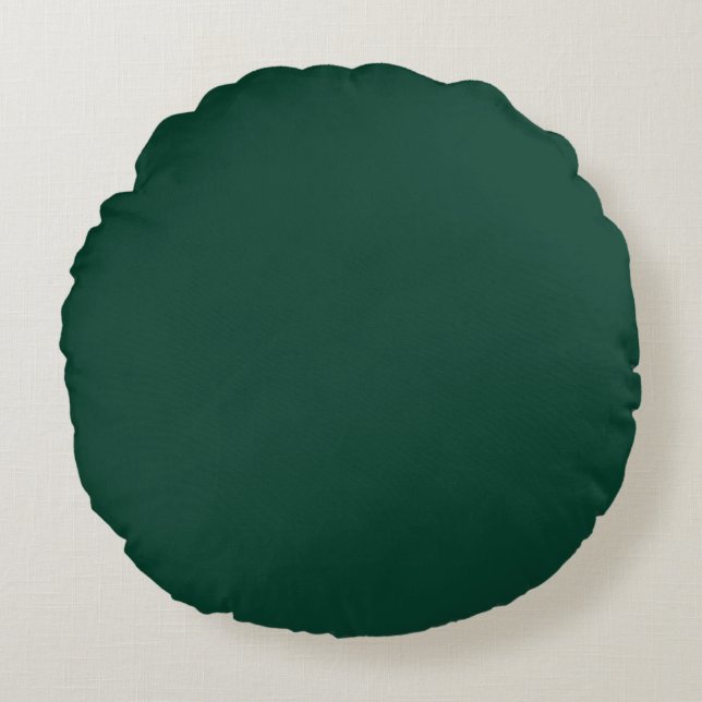 Modern  Green, Solid ,Throw Pillow Rund Kudde (Framsidan)