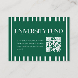 Modern Green University Fund QR Code Graduation Tilläggskort