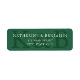 Modern Green Wedding Return Address Returadress Etikett