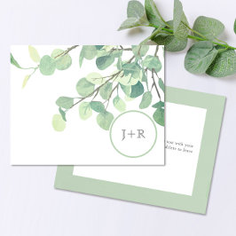 Modern Greenery Eucalyptus Bröllop Tack