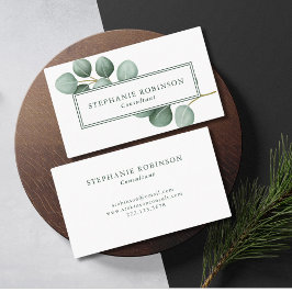 Modern Greenery Eucalyptus Visitkort