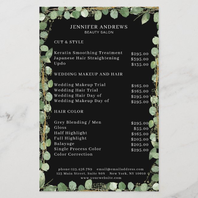 Modern, Greenery Flyer (Framsidan)