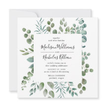 Modern Greenery | Kvadratisk Ram Bröllop