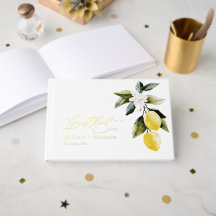 Modern Greenery Lemon Blommigt Bröllop