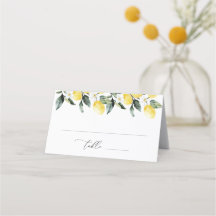 Modern Greenery Lemon Blommigt Bröllop