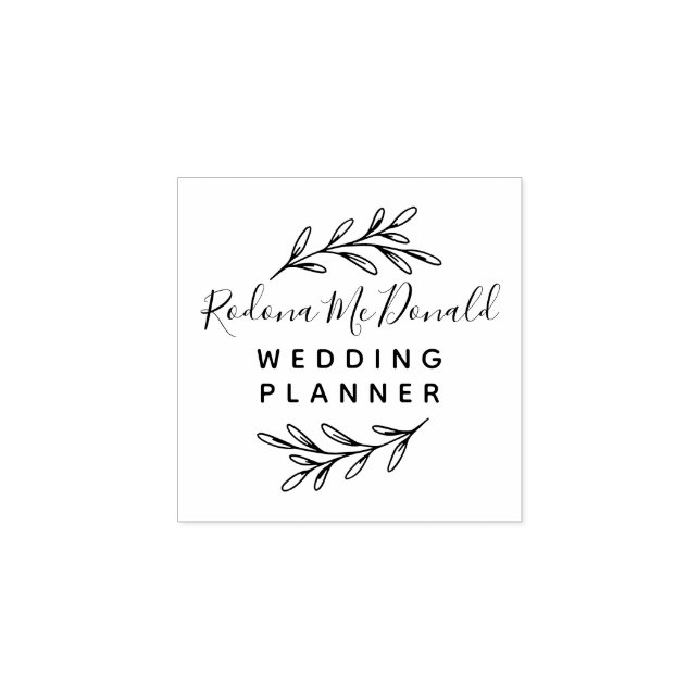 Modern Greenery Script Professional Stämpel (Tryck)