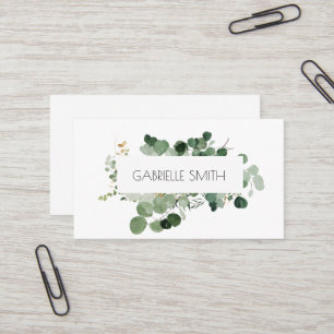 Modern Greenery Timless Evergreen Visitkort