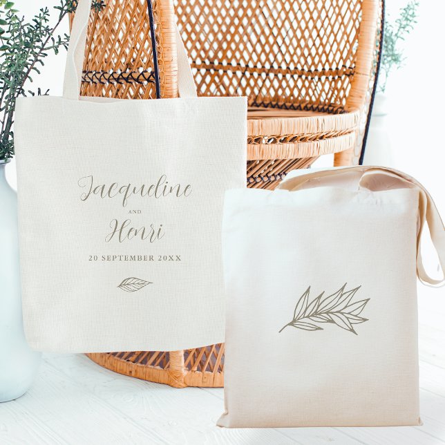 Modern Greenery Tote Bag Tygkasse (Skapare uppladdad)