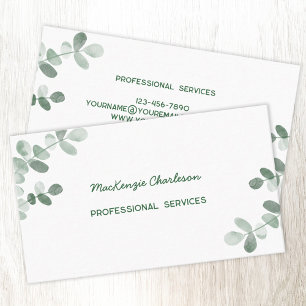Modern Greenery Visitkort