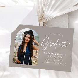 Modern Greige Arch Photo Studenten Meddelande