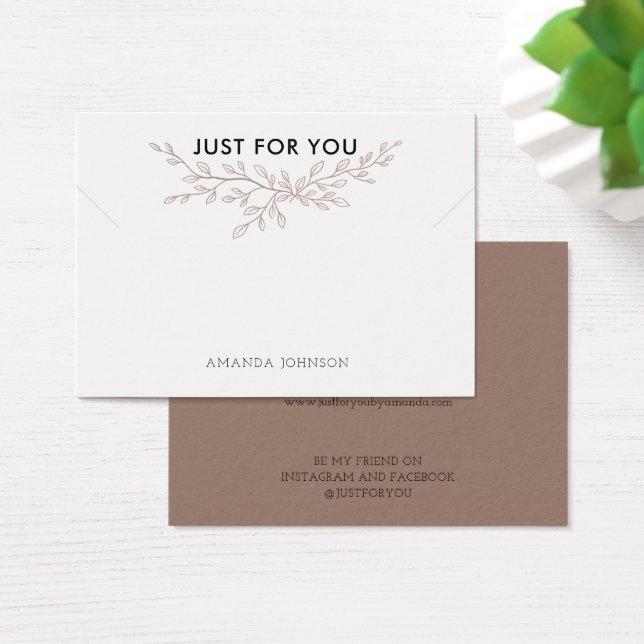Modern Gren Earthy Bracelet Visning Card Visitkort (Skivbord)