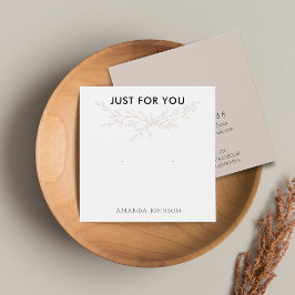 Modern Gren Earthy Stud Earring Visning Card Fyrkantigt Visitkort