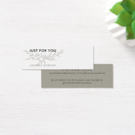 Modern Gren Earthy Stud Earring Visning Card Litet Visitkort