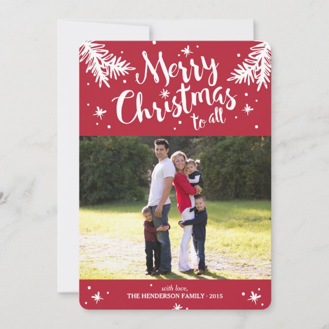 Modern Grenar Photo Julkort (Framsida)