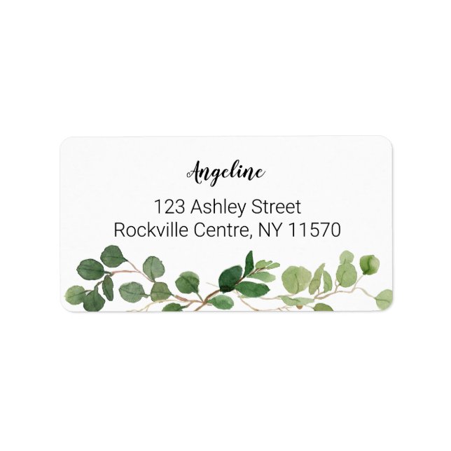 Modern grey Address Label Adressetikett (Framsidan)