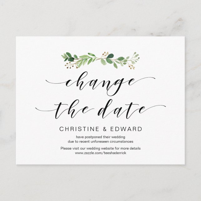 Modern grey, ändring av datum, uppskjuten vykort (Framsida)