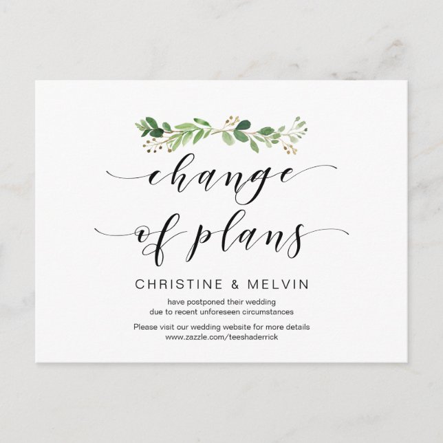 Modern Grey, ändring av uppskjutna planer Vykort (Framsida)