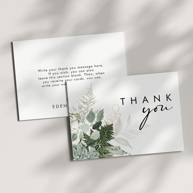 Modern Grey Baby Shower Flat-tack-kort Tack Kort (Skapare uppladdad)