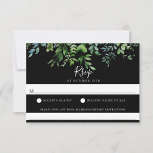Modern Grey Black Bröllop Food Allergy OSA