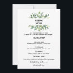 Modern Grey Botanical Foliage Kissing Menu<br><div class="desc">Denna moderna gröna botaniska lövkyssmeny är perfekt för ett tropiskt bröllop. Den här handmålade vattenfärgsdesignen har en vacker grönt som är väl placerad i ramar.</div>