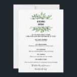 Modern Grey Botanical Foliage Kissing Menu<br><div class="desc">Denna moderna gröna botaniska lövkyssmeny är perfekt för ett tropiskt bröllop. Den här handmålade vattenfärgsdesignen har en vacker grönt som är väl placerad i ramar.</div>