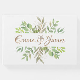 Modern Grey bröllop gäst bokar med initialer. Gästböcker