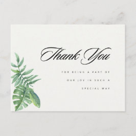 Modern Grey Eucalyptus Tack Vykort