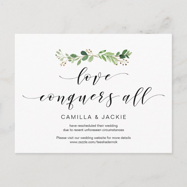 Modern Grey, Kärlek erövrar alla, uppskjutning Vykort (Framsida)