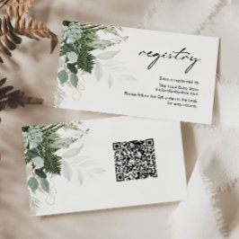 Modern Grey och Guld Baby-registreringskod QR Tilläggskort